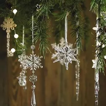 Рождественские подвески на окна из снежного хрусталя, подвески из ледяного хрусталя, праздничные украшения, ловец солнца, рождественские подарки