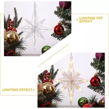 Рождественские подвески Полярная звезда для украшения рождественской елки Прозрачные безделушки Подвесные украшения Рождественская свадьба Праздничное освещение