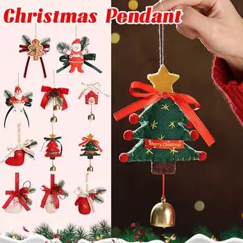 Рождественские подвесные украшения для машин, рождественские колокольчики, подвесные украшения для елки, рождественские украшения для интерьера, снеговики, носки Санты One Size