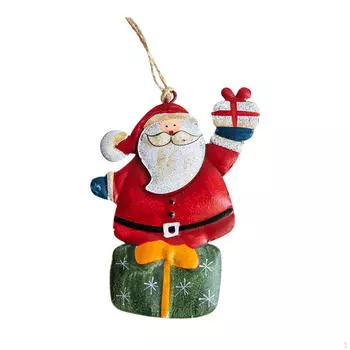 Рождественские подвесные украшения, праздничные украшения, забавные сезонные железные фигурки, декоративные для Santa Leaf