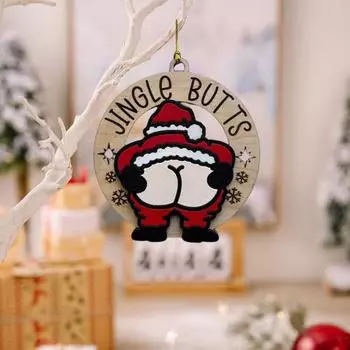 Рождественские подвесные украшения ручной работы из дерева Санта-Клаус, олень, снеговик, подвеска на Рождество зелёный