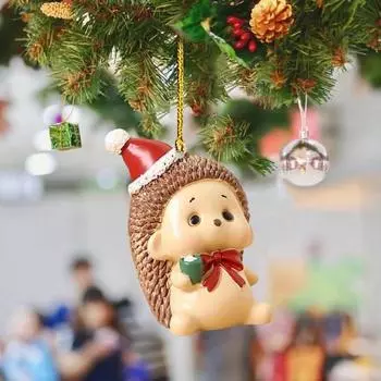 Рождественские подвесные украшения в виде животных 3D мультфильм Санта-елка Лось Медведь Собака Кошка Банни Овца Многоразовые рождественские елочные украшения Подвеска Праздничные принадлежности Подарок G