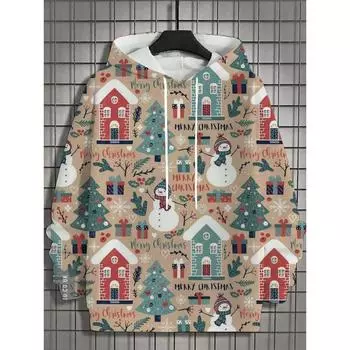 Рождественские праздники 2024 года, мужская толстовка с капюшоном, повседневная праздничная футболка с принтом для мужчин, рубашки с короткими рукавами, одежда унисекс, топы с Санта-Клаусом S