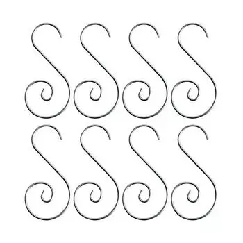 Рождественские принадлежности Аксессуары Рождественские крючки Крючки для украшения елки 20 шт. серебряный