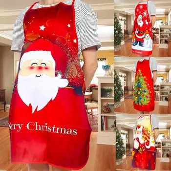 Рождественские принадлежности, льняной цветной рисунок, фартук Grin-ch, ресторан, кухня, праздничная атмосфера, макет, реквизит One Size