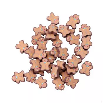 Рождественские пряничные человечки, украшения 5 мм, мягкая глина, симпатичные аксессуары для телефона своими руками 500 g