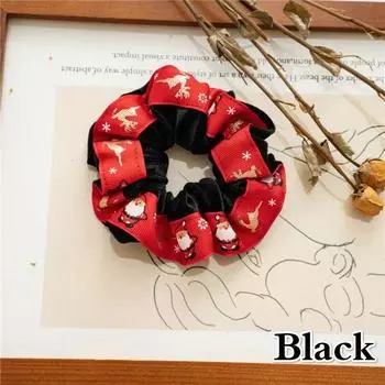 Рождественские резинки для волос, резинка для волос в виде лося и Санта-Клауса, эластичная повязка для волос, рождественские аксессуары для волос, резинки для волос в виде снежинок из мультфильмов 2