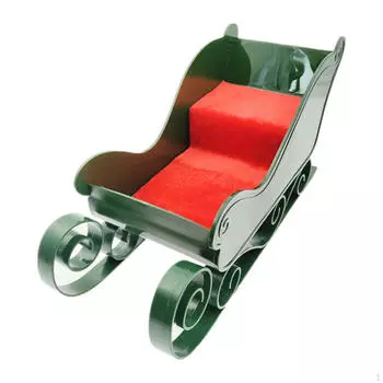 Рождественские сани Орнамент Украшение Настольная Модель Сцена Композиция Рождественский Декор Red