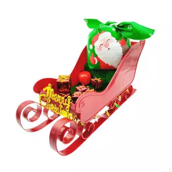 Рождественские сани Украшение Коллекционная фигурка для рукоделия Миниатюра красный