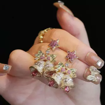 Рождественские серьги-колокольчики для клуба Подарки на День святого Валентина Пары Выпускной чёрный