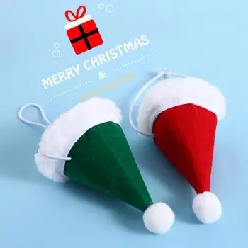 Рождественские шапки для собак и кошек Рождественские головные уборы Кошки Собаки Праздничные аксессуары для волос Костюмы для домашних животных зелёный