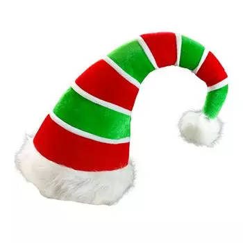 Рождественские шапки, классические полосатые шапки Санты, модные праздничные украшения для вечеринки, костюм для косплея для праздничного торжества