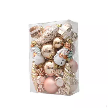 Рождественские шары, елочные украшения, подвески, ассорти цвета шампанского для дверных ручек Style B