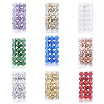 Рождественские шары Стильные легко повесить легкие рождественские шары Рождественская елка Подвесной шар Рождественский кулон для вечеринки 3cm