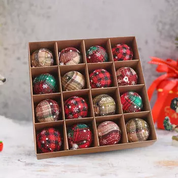 Рождественские шары, украшения, елка, подвесное украшение, офисное окно, небьющееся Рождество 6cm 12Pcs