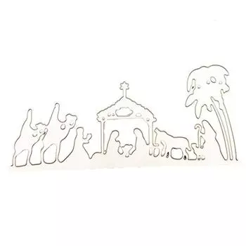 Рождественские штампы из углеродистой стали для изготовления скрапбукинга и открыток, прочные и изысканно изготовленные