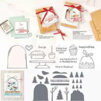 Рождественские штампы Штампы для изготовления открыток Металлические штампы для тиснения Многоразовые силиконовые E