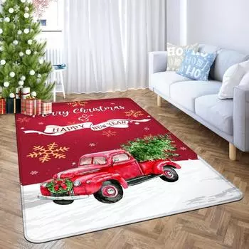Рождественские снеговики, елки, ковры для гостиной, ковровые дорожки, ковры для спальни, ковры для прихожей, наружный декор для дома, красная клетка 40X60cm-16x24in