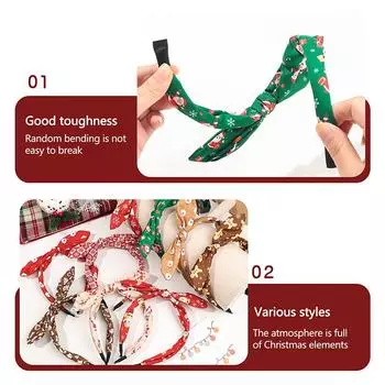 Рождественские снежинки бант-ободки для волос осенне-зимняя повязка на голову обруч для волос ободки для волос головной убор аксессуары для волос A11