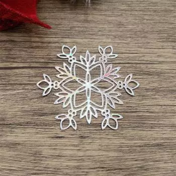 Рождественские снежинки Металлические штампы для резки DIY Скрапбукинг Декоративные ремесла Принадлежности для тиснения Бумага Изготовление открыток One Size серебряный