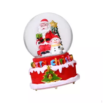 Рождественские снежные шары со светодиодной подсветкой, музыкальная шкатулка, маленькая Style A