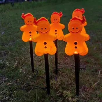 Рождественские солнечные газонные светильники Уличное освещение Водонепроницаемые садовые газонные светильники на батарейках Украшения для дома Праздничные светодиодные светильники Jardin 614