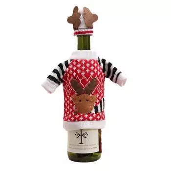 Рождественские сумки-чехлы для бутылок красного вина Чехлы для бутылок вина Рождественские свитера