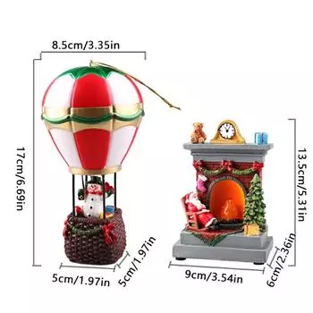 Рождественские светодиодные домики Клаус сосновые иголки снег рождественский снеговик светящиеся украшения смоляной Санта вид праздничный подарок игрушки для детей
