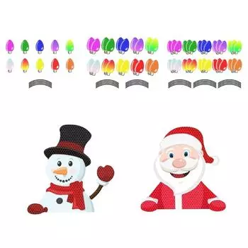 Рождественские светоотражающие магниты на автомобиль, набор снеговиков, магнитов Санты, магниты для украшения лампочек, наклейки для двери домашнего холодильника