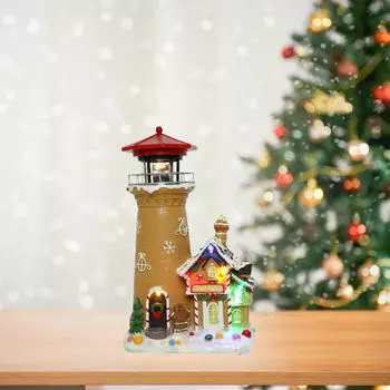 Рождественские светящиеся фигурки для дома, рождественские украшения, креативные светодиодные украшения, светящаяся музыкальная шкатулка