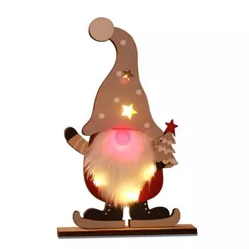 Рождественские светящиеся украшения Санта-Клауса, светодиодные мультяшные украшения для стола в виде старика, праздничные принадлежности для фестиваля красный