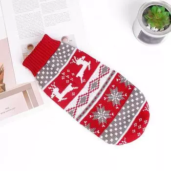Рождественские свитера для собак Зимняя теплая одежда для маленьких собак Свитер для щенков чихуахуа Пальто Одежда для кошек Одежда для собак XS