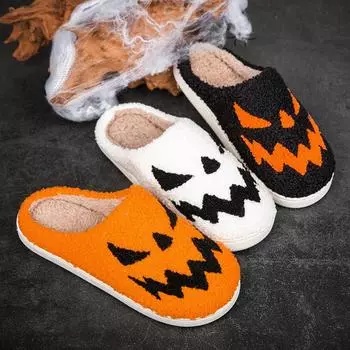 Рождественские тапочки, мужские милые мультяшные тапочки, домашняя женская зимняя обувь 38 белый