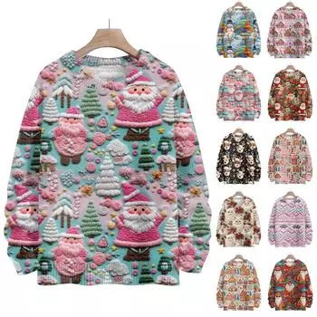 Рождественские толстовки для детей, вязаные свитера для мальчиков и девочек, симпатичные рубашки, осенние свитера с круглым вырезом, топы 160 бежевый
