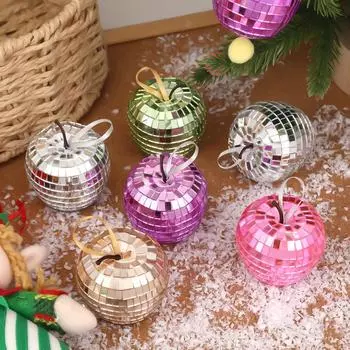 Рождественские товары 6 шт. подвесное украшение на рождественскую елку красочный зеркальный диско-шар подвеска рождественская новогодняя вечеринка домашний декор