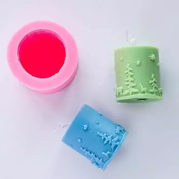 Рождественские товары Инструменты для изготовления рождественских свечей Ароматизированная силиконовая форма для свечей Рождественская буква Цилиндрическая свеча Украшение Декор