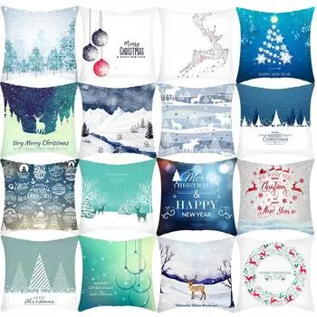 Рождественские трансграничные свежие рождественские наволочки в американском стиле, наволочки для дивана с принтом 40x40cm