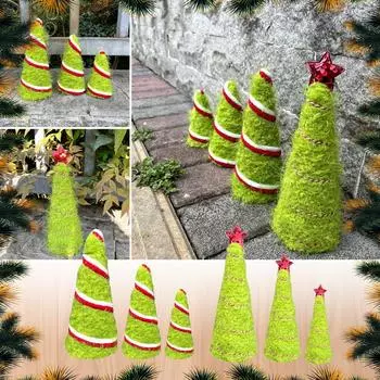 Рождественские украшения, 3 шт. плюшевый мех - конус с завитками - рождественские елки, рождественские украшения для дома на Рождество, Новый год, зимний праздник One Size