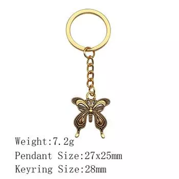 Рождественские украшения Автомобильный брелок Пчела Бабочка Брелок Дешевые вещи Детский брелок A20-1pcs-25x25mm