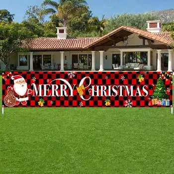 Рождественские украшения, баннер, Рождество, новые письма старика, праздничная вечеринка, сцена 300*50 cm