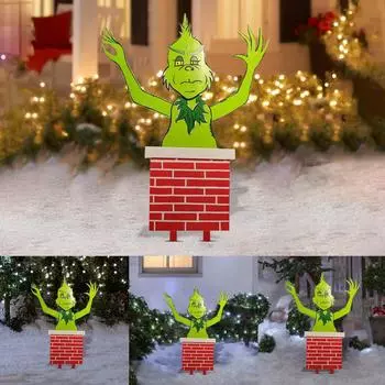 Рождественские украшения, декор двора, декор Гринчмаса для рождественской елки или наружного декора One Size