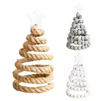 Рождественские украшения, деревянная миниатюрная модель рождественской елки, праздничные украшения для вечеринок, офиса, дома, настольная фигурка жёлтый