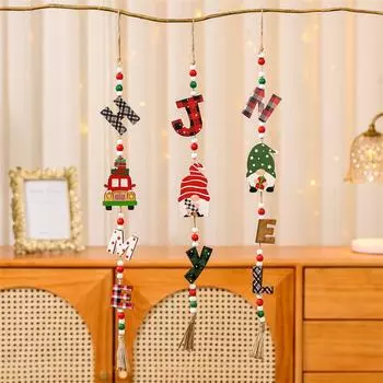 Рождественские украшения деревянные английские безликие старики маленькие подвески рождественские елки подвеска для автомобиля подвесные гирлянды украшения Red hat old man