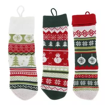 Рождественские украшения Детский носок Орнамент Подарочный пакет Домашнее украшение для фестиваля White Rope