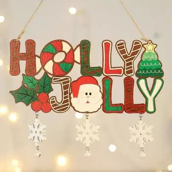 Рождественские украшения DIYi пряничный человечек деревянная подвеска на елку, домашняя вечеринка дверь подвеска