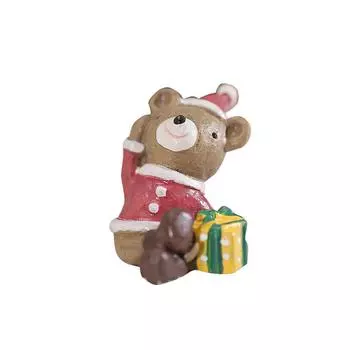 Рождественские украшения для аквариума, Санта-Клаус, олени, снеговики, новогодняя елка, медведи, сани, фигурки из смолы present box