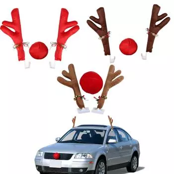 Рождественские украшения для автомобиля Рога автомобиля Рога автомобиля, Рождественские украшения Рождество, Украшение автомобиля One Size коричневый