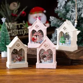 Рождественские украшения для дома, ночник, светодиодный светильник, настольное украшение, оконный ветросветильник, подвесные опоры sleigh deer бежевый