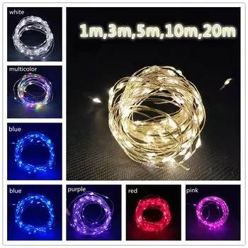 Рождественские украшения для дома Новогодняя гирлянда Сказочная гирлянда для рождественских украшений Украшение рождественской елки 1m(10pcs lights) роза розовый