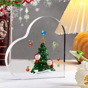 Рождественские украшения для дома, рождественский декор, стол, камин, полка - Акриловые подарки в форме сердца для женщин/девочек - Праздничный декор для дома One Size